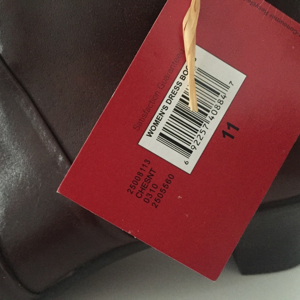 Earth Spirit Leather Heeled Boots Brown Only 11 - Picture 4 of 16